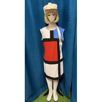 Red Blue & White Mod Dress ADULT HIRE